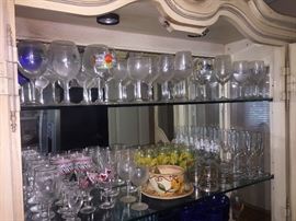 Assorted Glassware/Imprinted Winery Glasses