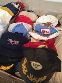 Large Assortment of Caps/Hats