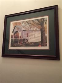 Marvin Hill Signed and Numbered Print "Aunt Helen's Well House" Hamptonville, N.C.
