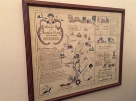 Framed 1972 Historical Map of Davidson County