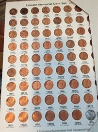 Lincoln Memorial Cent Set