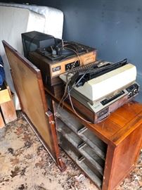 Vintage furniture and stereo equipment