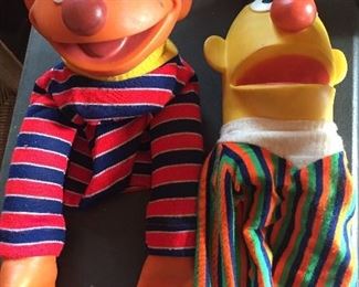 Vintage Bert and Ernie Puppets