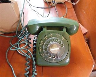 Green Rotary Dial Telephone