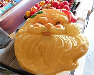 Vintage Plastic Santa Display