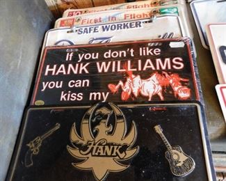Vintage Hank Williams License Plates