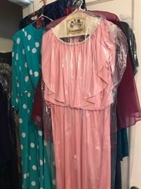 silk 1970s and 1980s dresses 