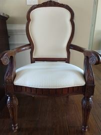 Close-up of the Bernhardt "La Scala" collection armchair - one of a pair, the other 6 are side chairs.