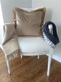 Nice French bergere armchair, with cane back.