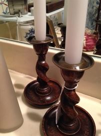 Barley twist candle holders