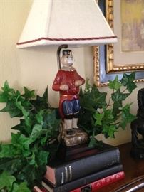 Vintage monkey statue lamp