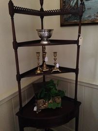 Striking antique corner cabinet