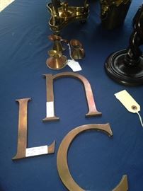 Vintage brass letters