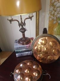 Striking copper lamp and other copper selections