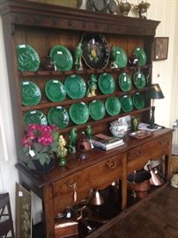 This incredibly fine Welsh dresser is NOT for sale, but the exceptional contents are available for purchase.