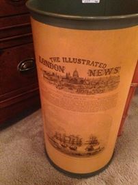 "The Illustrated London News" waste basket