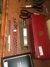 Giraffe letter opener and other office supplies