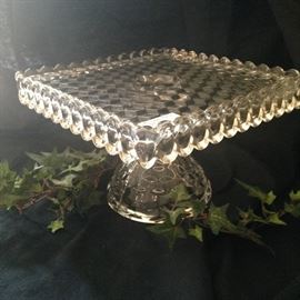 Fostoria square cake plate