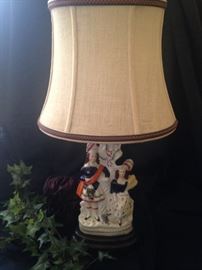 Charming Staffordshire lamp