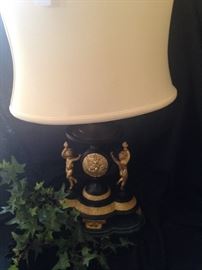 Vintage impressive gold and black lamp