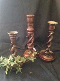 Classic barley twist candle holders