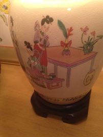 Asian-influenced lamp by Frederick Cooper