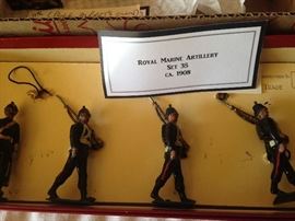 Some of the many British metal soldiers