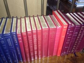 Handsome set of 40 leather bound Derrydale Press Hunting Stories (rare to have the whole set)