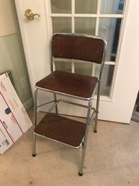 #8	2 step Chrome/Brown Stool	 $25.00 
