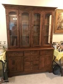 #13	Haywood/Wakeford China cabinet (2 pieces) lighted 54x18x31-75	 $275.00 
