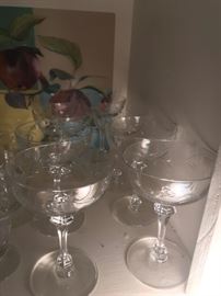 #17	Tiffany "Delores" Pattern Crystal  - set of 8 ice tea	 $50.00 
#18	Tiffany "Delores" Pattern Crystal  - set of 8 wine glasses	 $50.00 
#19	Tiffany "Delores" Pattern Crystal Champagne set of 8 Glasses	 $50.00 
#20	Tiffany "Delores" Pattern Crystal Sherbert 7 glasses	 $40.00 
#21	Tiffany "Delores" Pattern 8 crystal Plates	 $10.00 
