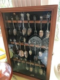 #27	Sterling/Plate Spoon Collection w/24 spoons & Case	 $45.00 

