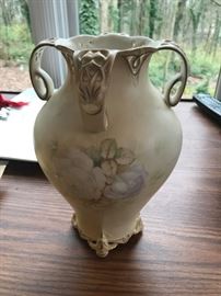 #34	Handpainted Bavarian Vase - Royal Bayreuth Handpainted Ivory	 $45.00 
