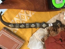 #42	WW11 Machette Knife w/Handcarved Case 16"	 $30.00 
