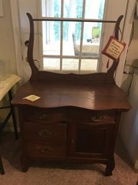 #45	Washstand w/3 drawers & 1 door  32x18x28-50	 $100.00 
