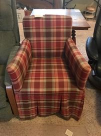 #48	Burgandy/Plaid Arm Chair	 $65.00 
