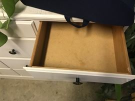 #59	White painted 10 drawer Chest of drawers - 48x15x33	 $75.00 
