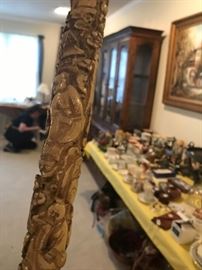 #74	Handcarved Ancient Chinese Bone-carved Dragon w/detailed carvings	 $300.00 
