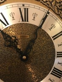 #73	Homemade Grandfather Clock w/emerald face w/weighted chains  16x10x74	 $175.00 
