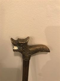 #75	Brass Dragon head Cane	 $30.00 
