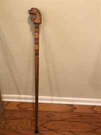 #76	Lion head Wood Handcarved Walking Cane	 $30.00 
