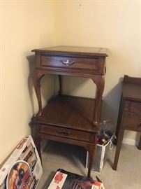 #86	(2) Davis Cabinet End Tables solid wood  22.5x27x22   $100 each	 $200.00 
