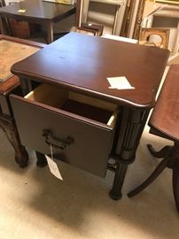 #94	End Table w/deep drawer w/metal legs 23x20.5x26	 $100.00 
