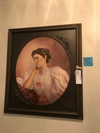 #80 Dorothy Montgomery orginal oil of grandmother from a 1895 photo. $600