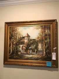 #80 Dororthy Montgomery 1989 orginal oil of french cafa $600