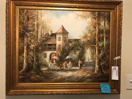 #80 Dorothy Montgomery 1989 orginal oil of french cafa $600