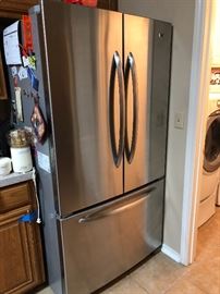 ta da - great estate find-maytag mint- stainless 3 door fridge-  ***pick up is sat afternoon or sunday aftersale - you must arrange to move  