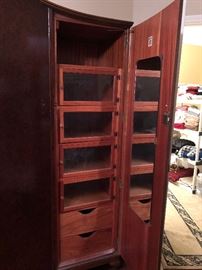 inside of large armoire 