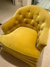 Tufted velvet living room chair (2) by Henredon -   Available for PRE-SALE