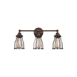 Feiss Calgary 3Light Parisian Bronze Bath LightV ...